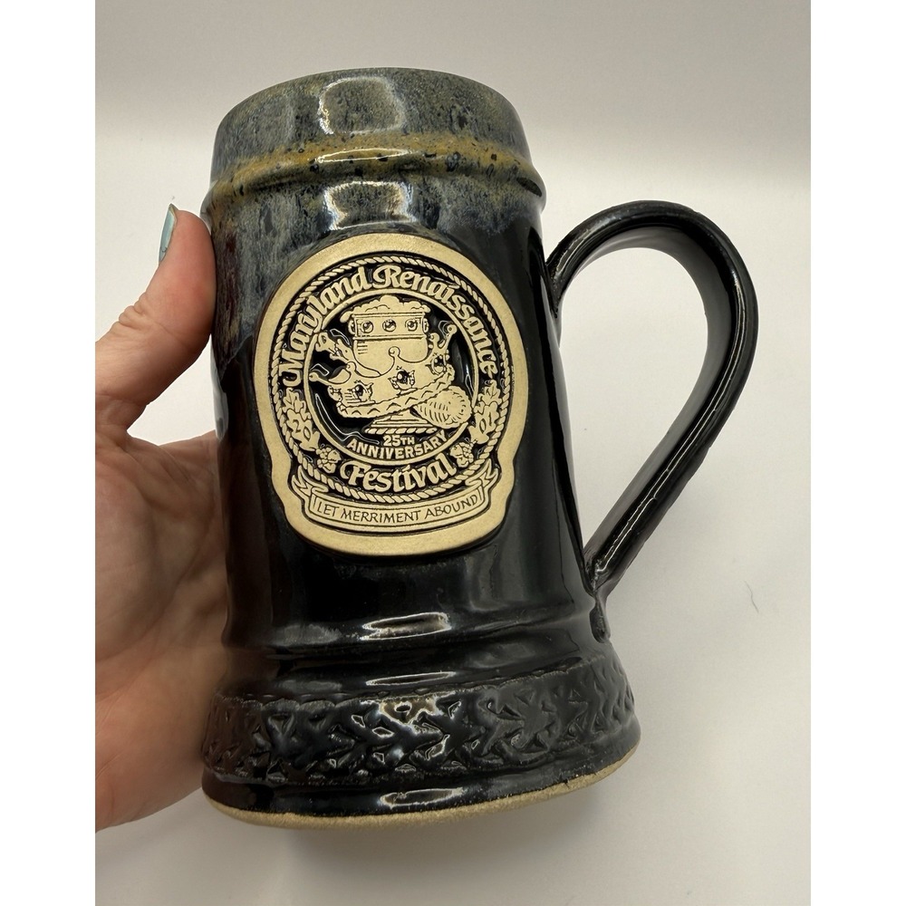 2001 Maryland Renaissance Festival 25th Anniversary Mug #612/2000 Pottery Stein